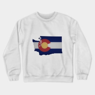 Washington Colorado Pride Flag -- WashCO flag Crewneck Sweatshirt